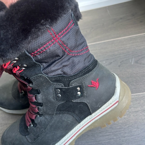 Santana Canada Mio Leather Insulated Waterproof Black Winter Boots Women’s Sz. 8 - Picture 6 of 17